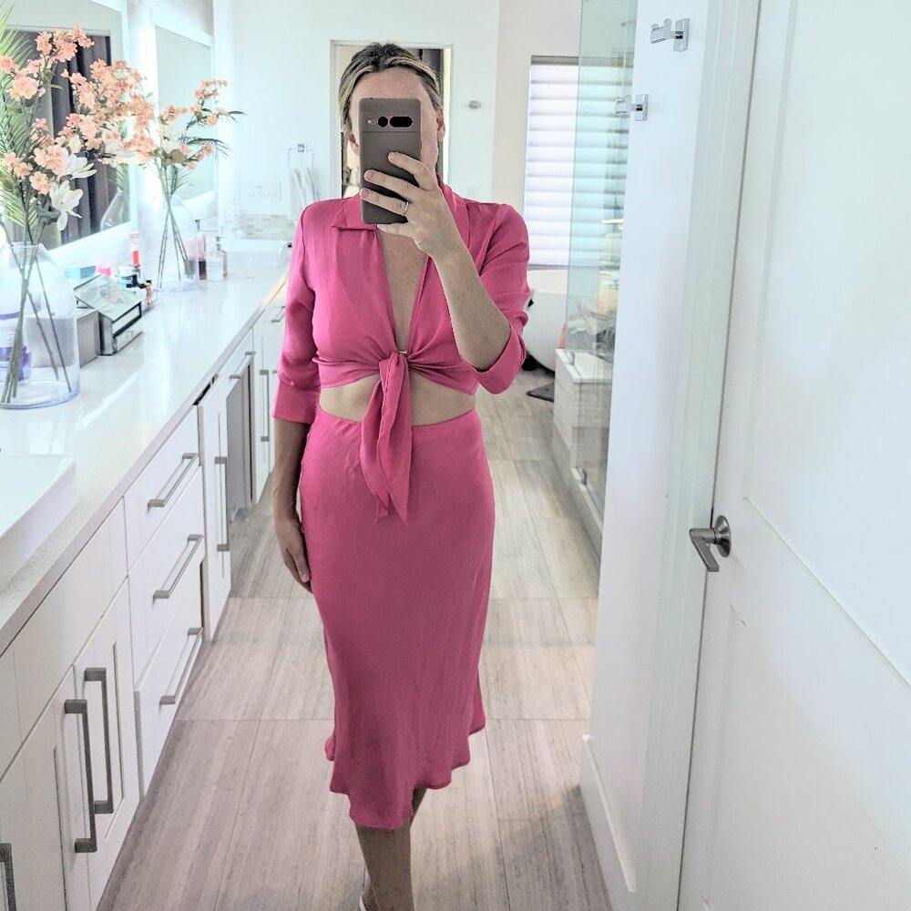 Van De Vort Skirt/Top Coord Set - Medium - Hot Pink - Matching Set